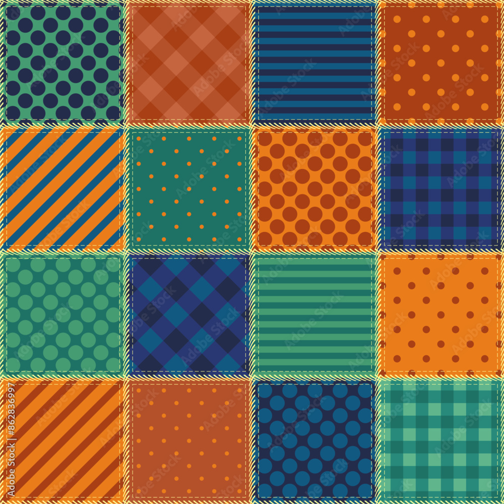 patchwork background with different patterns print for textile, paper, objects, seamless artistic decor handmade illustration vector patchwork background with different patterns print for textile, paper, objects, seamless artistic decor handmade illustration vector