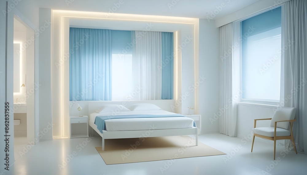 Photo interior modern design room 3d illustration Photo interior modern design room 3d illustration
