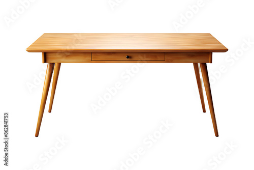 A table designed for writing or paperwork Isolated on transparent background