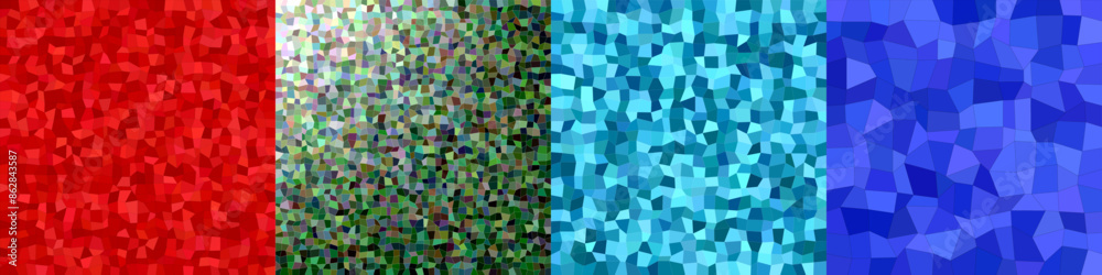 Abstract rectangle polygon pattern background set Abstract rectangle polygon pattern background set