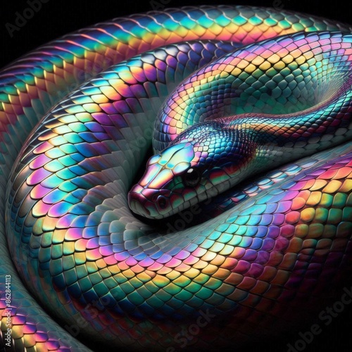 Iridescent snake skin