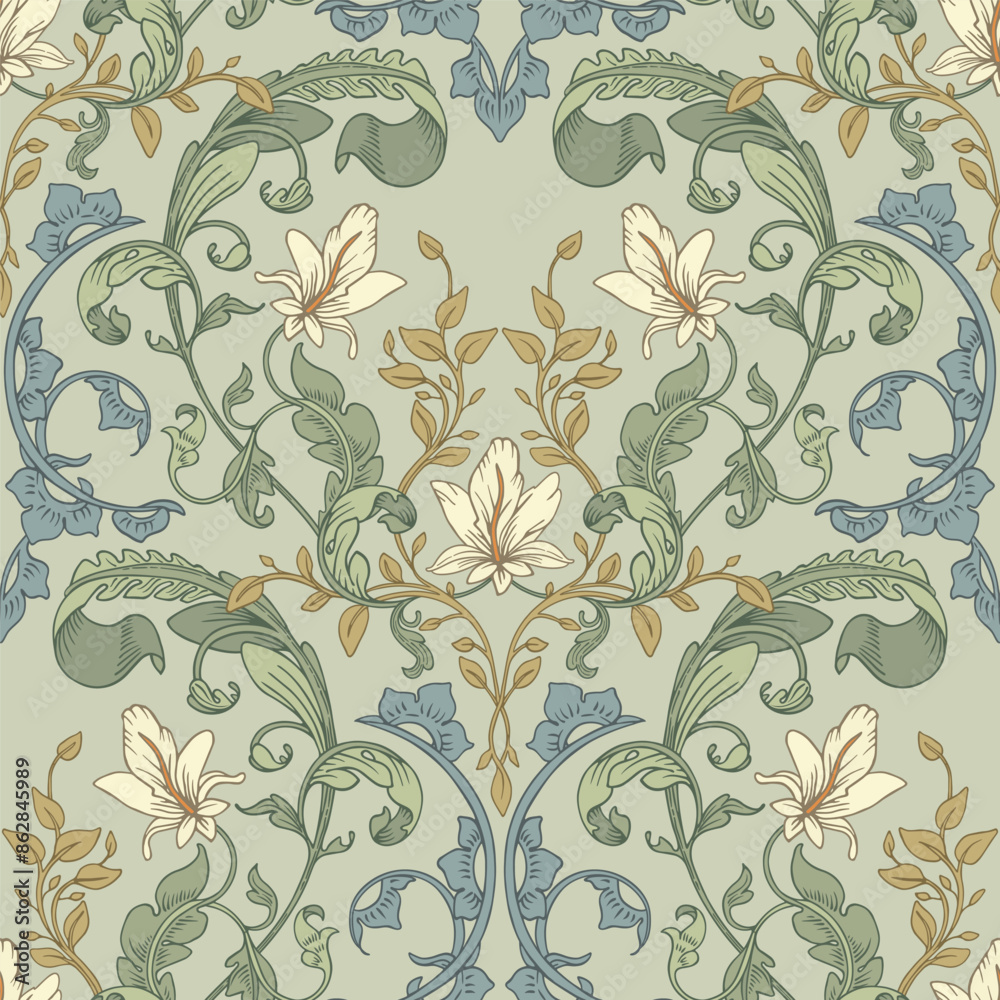 Ornamental floral pattern. Retro background.

