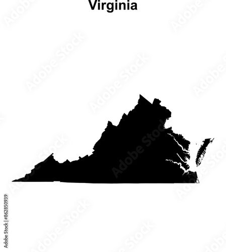 Virginia outline map