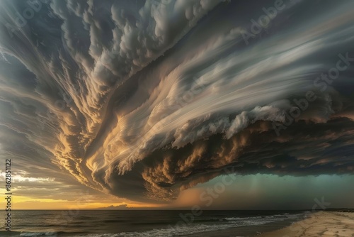 Visual documentation of storm development and intensification as it gains power photo