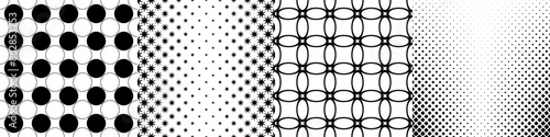 Monochrome geometrical pattern collection