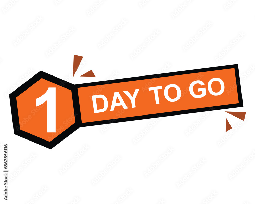 1 day to go button on white background. 1 day to go button sign 1 day to go button on white background. 1 day to go button sign