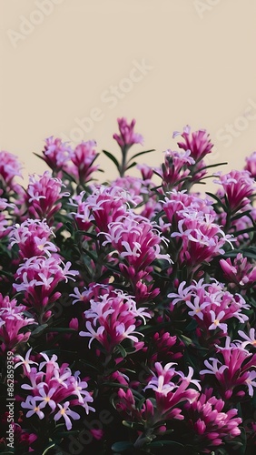 Purple flowers of origanum vulgare or common oregano wild marjoram