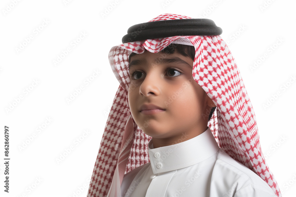 arab children on white background arab children on white background
