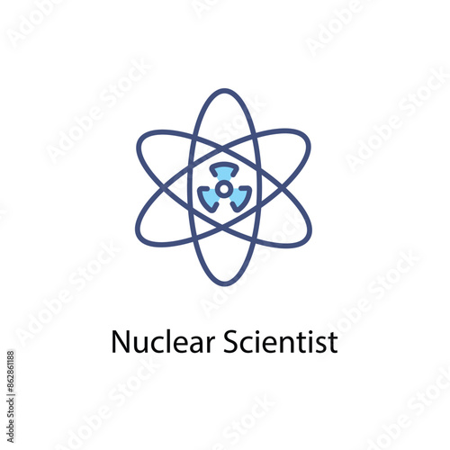 Nuclear Scientist vector icon
