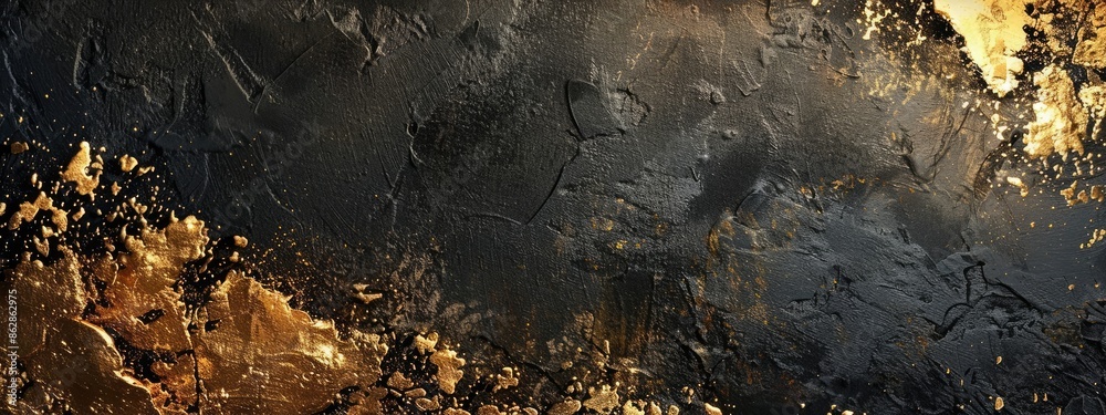 A gradient of deep black and shiny gold from top A gradient of deep black and shiny gold from top