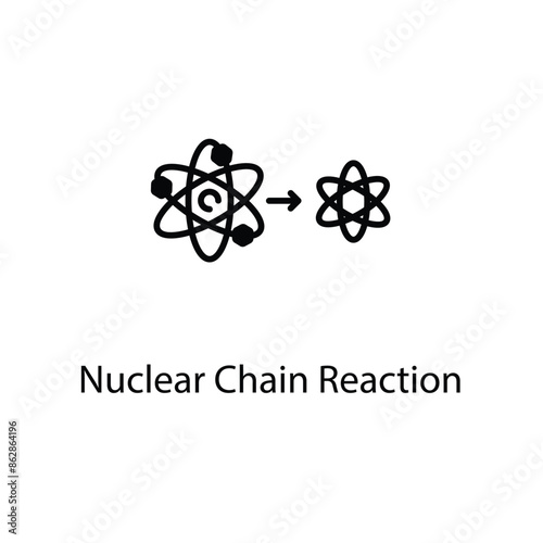 Nuclear Chain Reaction vector icon