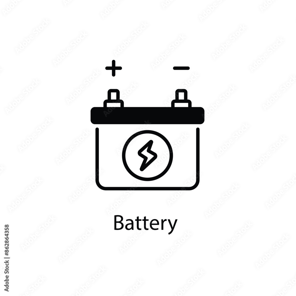 Battery vector icon Battery vector icon