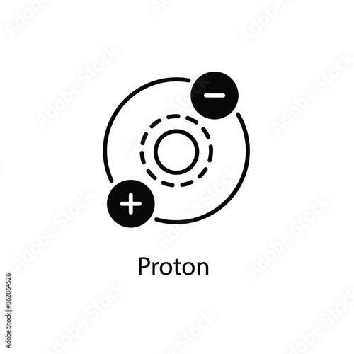 Proton vector icon 