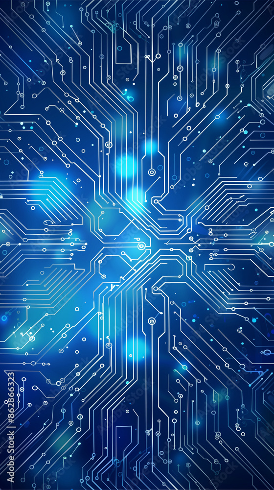 Abstract background banner, slide for AI, data science and nano technology. Deep space, nature, multiverse, quantum scale concepts.
