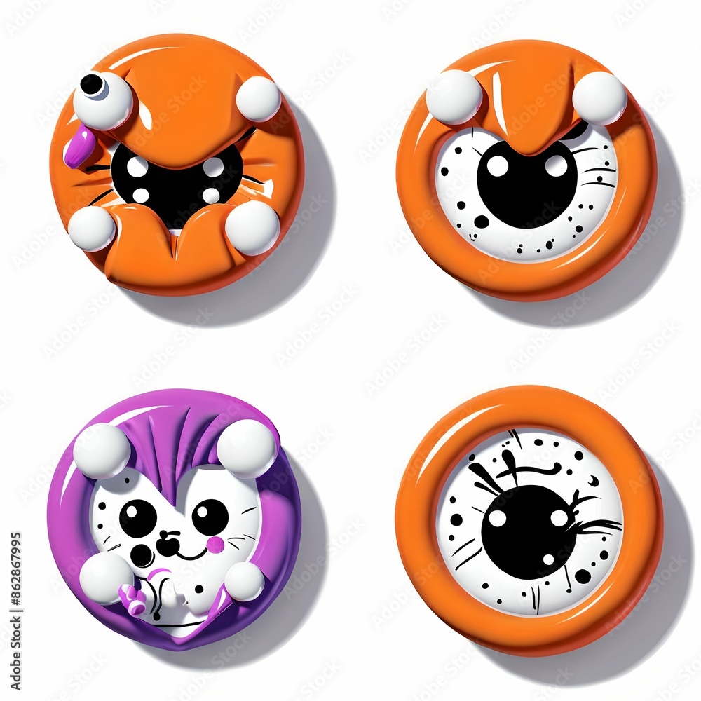 Obraz premium Bright magnets, seamless background