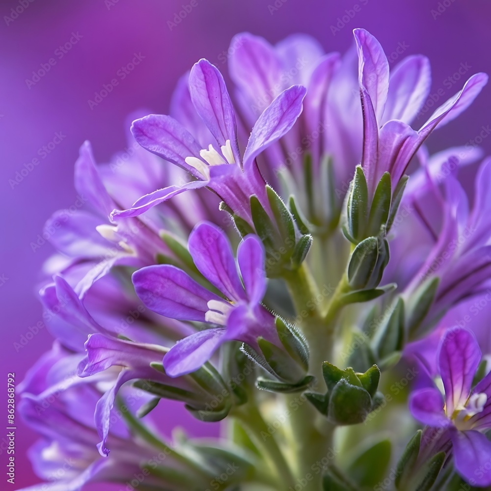 Purple flowers of origanum vulgare or common oregano wild marjoram
