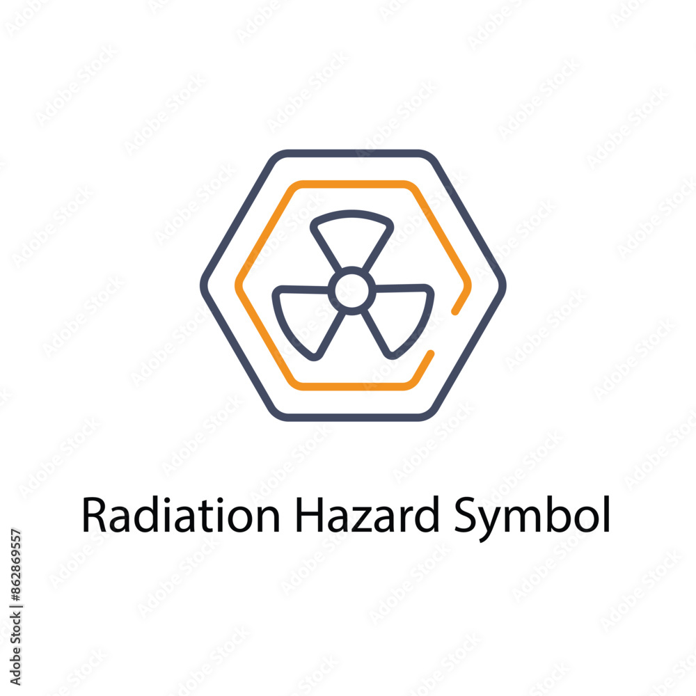 Radiation Hazard Symbol vector icon Radiation Hazard Symbol vector icon