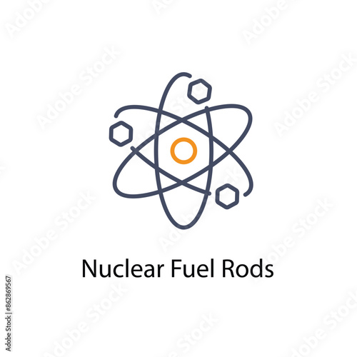 Nuclear Fuel Rods vector icon