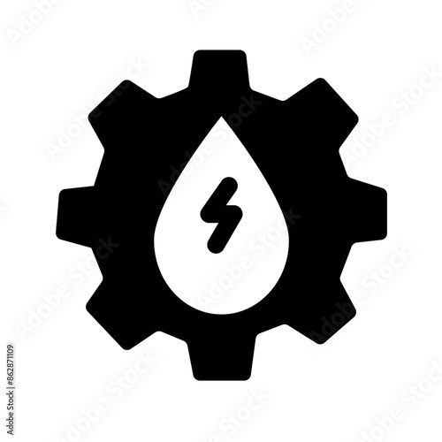Hydro Power Glyph Icon