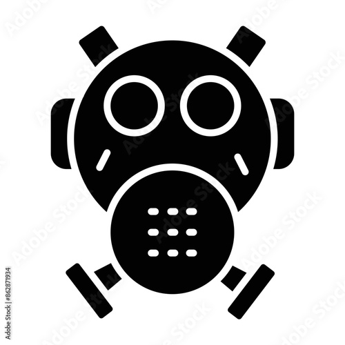 Gas Mask Glyph Icon