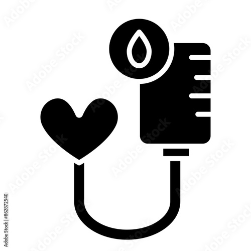Blood Transfusion Glyph Icon