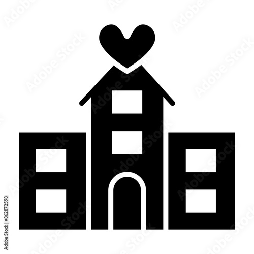 Hospital Glyph Icon