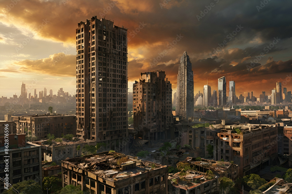 Fototapeta premium An abandoned city