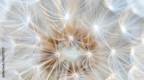 Macro photo of a large white dandelion. depth of field of flowers Abstract nature background