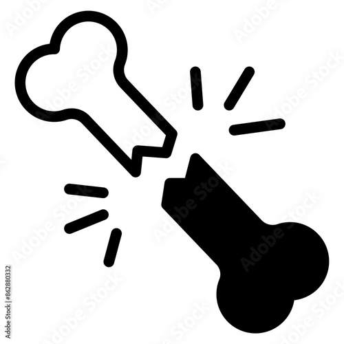 Human broken bone icon