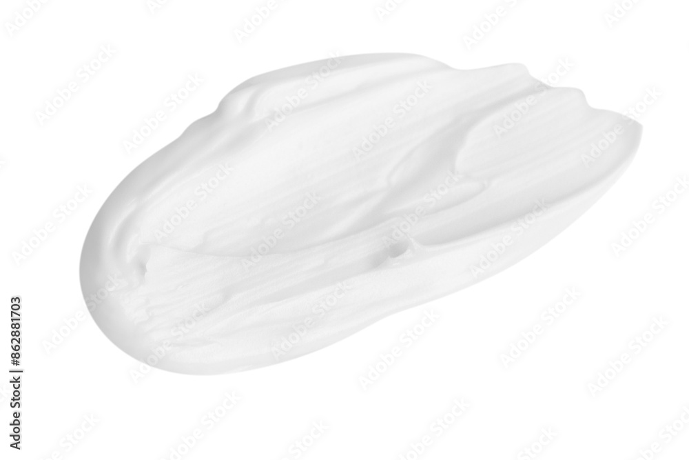 Smear of white cream on empty background Smear of white cream on empty background