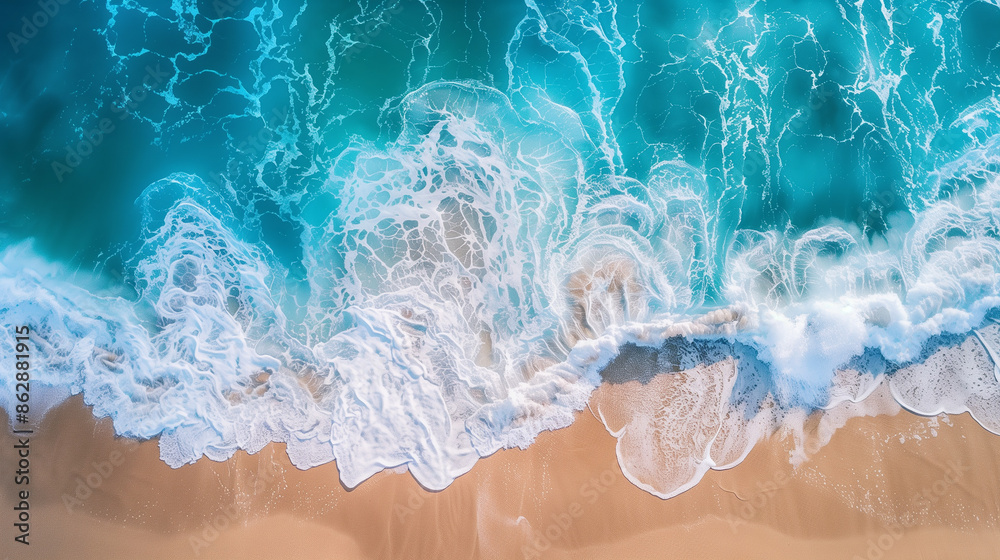 Aesthetic Sea Beach with Ocean Wave Top View Image Aesthetic Sea Beach with Ocean Wave Top View Image