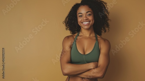 The confident fitness woman