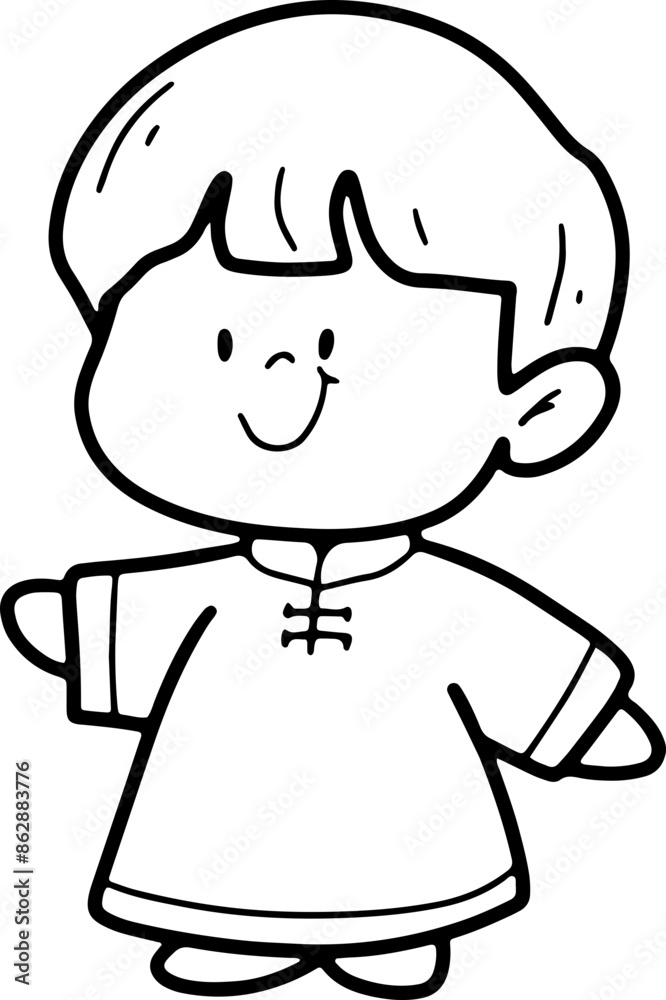 chinese new year chinese new year elements cute children and decorations hand drawn illustration chinese new year chinese new year elements cute children and decorations hand drawn illustration