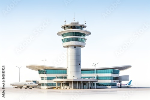 Traffic Control Tower on an airport illustration