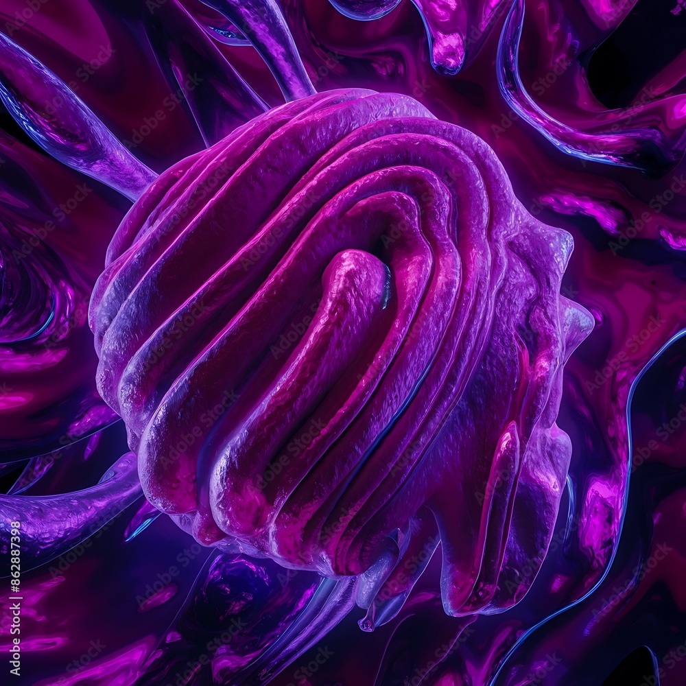 Obraz premium Artsy Neon Purple Texture Liquid background Wallpaper