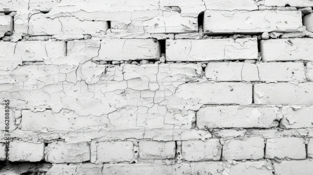 Fototapeta premium white brick wall background image Gives a feeling of cleanliness and calm