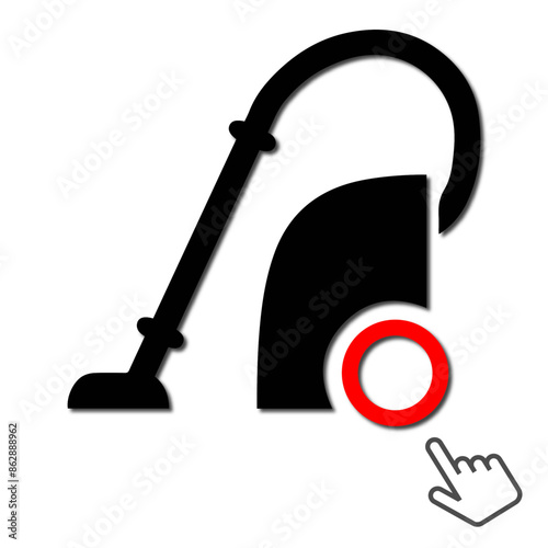 Logo aspirateur. Tâches ménagères.