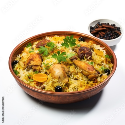 Delicious Chicken Biryani in a Traditional Clay Bowl