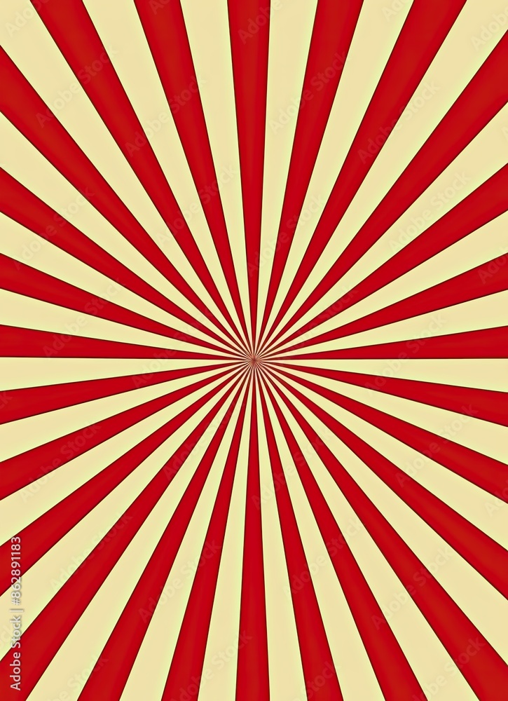 Fototapeta premium Vintage Retro Sunburst Background with Distressed Textured Effect in Red, Blue, Yellow, and Cream Tones - Nostalgic Radial Design for Graphic Projects