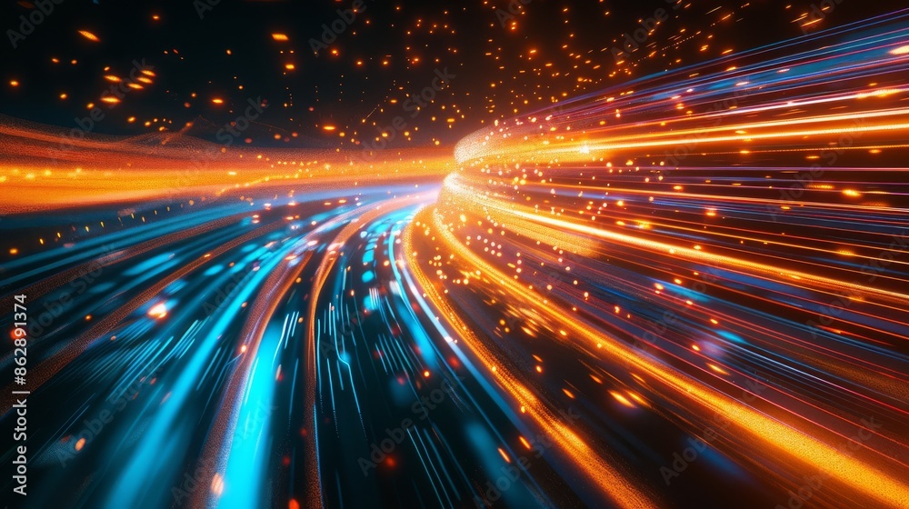 Abstract Neon Lights and Sparks Abstract Neon Lights and Sparks