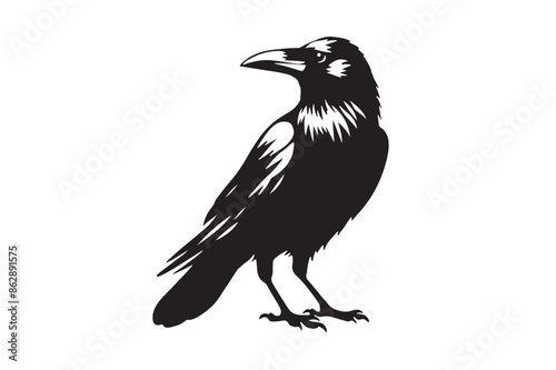 Wallpaper Mural a crow silhouettes vector Illustration Torontodigital.ca