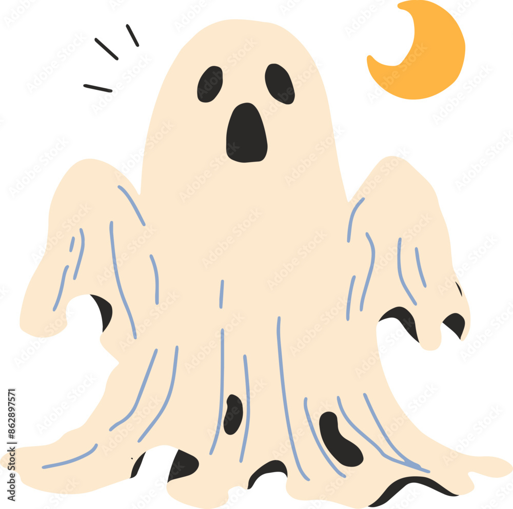 Cute Ghost Halloween slogan retro design t-shirt design. Cute Ghost Halloween slogan retro design t-shirt design.