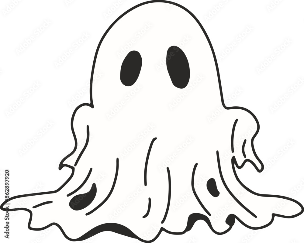 Cute Ghost Halloween slogan retro design t-shirt design. Cute Ghost Halloween slogan retro design t-shirt design.