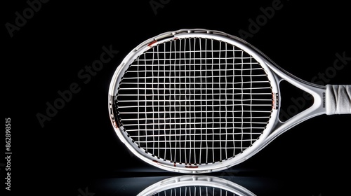 Tennis racket on Black background © Nouman Ashraf