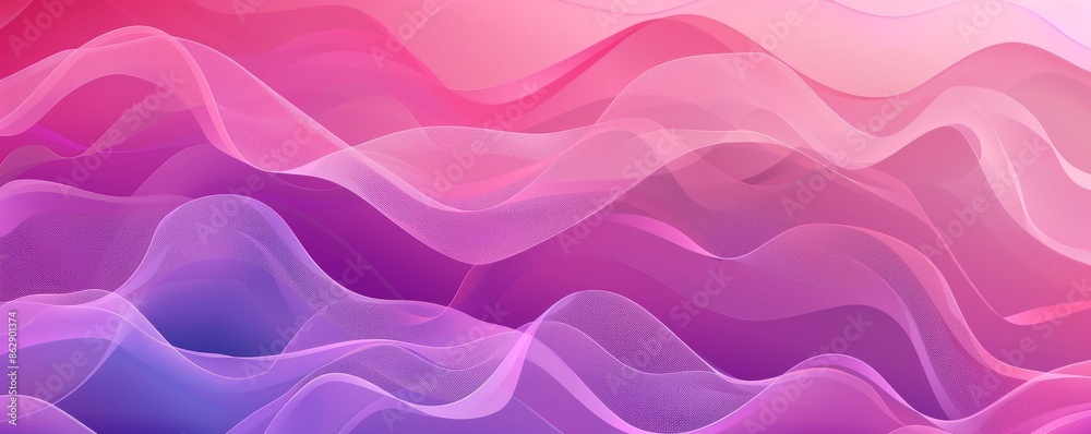 Obraz premium Abstract pink and purple wave background with smooth flowing lines