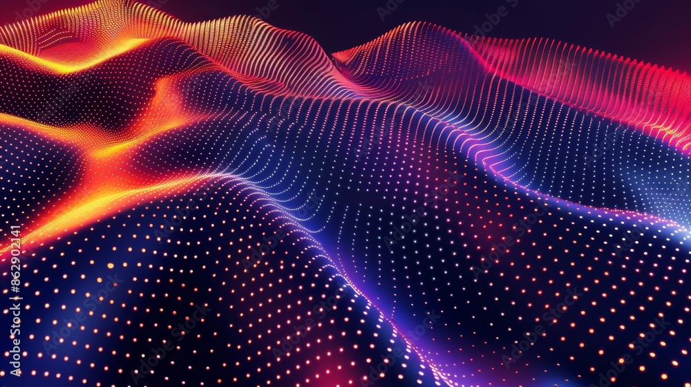 Abstract Digital Landscape with Vibrant Colors Abstract Digital Landscape with Vibrant Colors