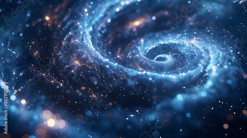 Captivating Spiral Galaxy Nebula in Cosmic Wonderland of Stars and Energy