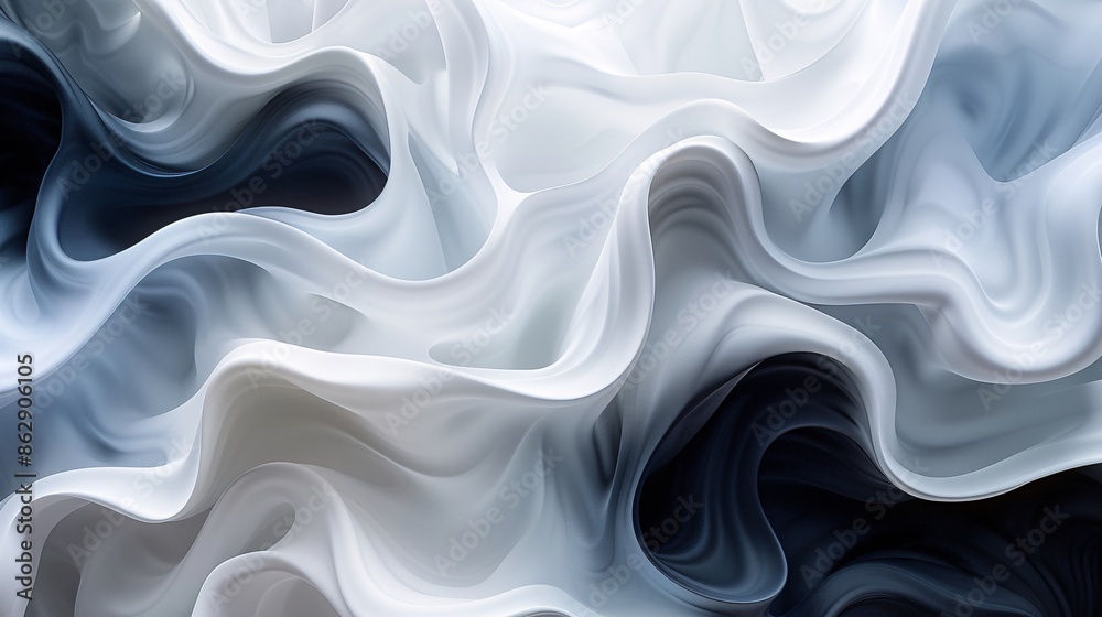 Abstract Swirling Pattern in Blue and White Abstract Swirling Pattern in Blue and White