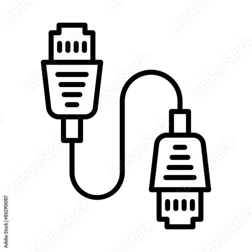 Ethernet Cable line icon