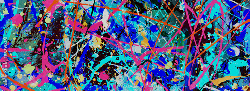 Digital painting multicolors abstract art design .